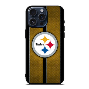 PITTSBURGH STEELERS NFL METAL STRIPE iPhone 15 Pro Max Case Cover