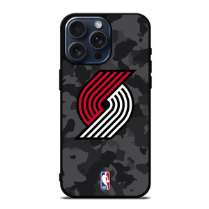 PORTLAND TRAIL BLAZERS BLACK CAMO iPhone 15 Pro Max Case Cover