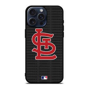 SAINT LOUIS CARDINALS BASEBALL BLACK iPhone 15 Pro Max Case Cover