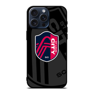 SAINT LOUIS CITY MLS BLACK iPhone 15 Pro Max Case Cover SAINT LOUIS CITY MLS BLACK iPhone 15 Pro Max Case Cover