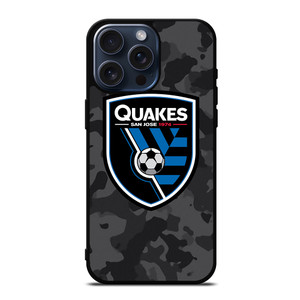 SAN JOSE EARTHQUAKES MLS BLACK CAMO iPhone 15 Pro Max Case Cover
