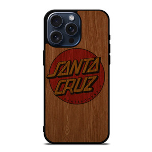 SANTA CRUZ SKATEBOARD WOODEN LOGO iPhone 15 Pro Max Case Cover