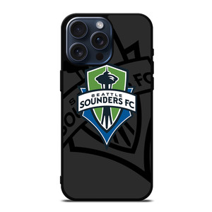 SEATTLE SOUNDERS FC MLS BLACK iPhone 15 Pro Max Case Cover