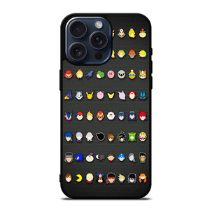 SUPER SMASH BROS ALL ICON iPhone 15 Pro Max Case Cover