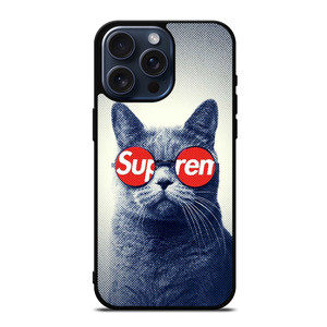 SUPREME COOL CUTE CAT iPhone 15 Pro Max Case Cover