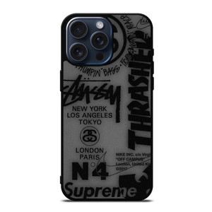 SUPREME STUSSY HYPEBEAST iPhone 15 Pro Max Case Cover