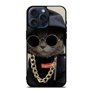 SUPREME SWAG CAT iPhone 15 Pro Max Case Cover SUPREME SWAG CAT iPhone 15 Pro Max Case Cover