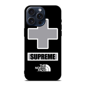 SUPREME X THE NORTH FACE GREY iPhone 15 Pro Max Case Cover
