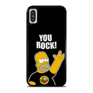GUNS N ROSES ROCK HOMER SIMPSONS iPhone X / XS Case Cover
