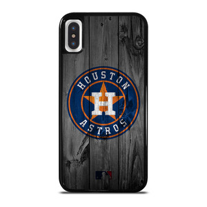 HOUSTON ASTROS BASEBALL MLB WOOD LOGO iPhone X / XS Case Cover