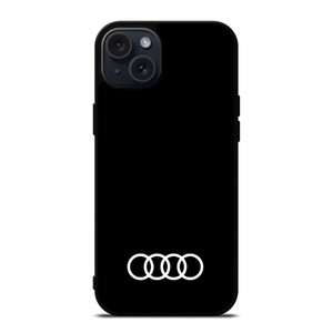 AUDI CAR LOGO BLACK iPhone 15 Plus Case Cover
