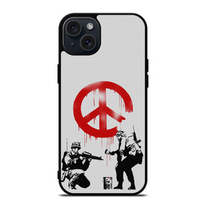 BANKSY ART PEACE iPhone 15 Plus Case Cover BANKSY ART PEACE iPhone 15 Plus Case Cover