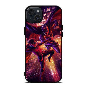 BATMAN AND ROBIN FIGHT iPhone 15 Plus Case Cover BATMAN AND ROBIN FIGHT iPhone 15 Plus Case Cover
