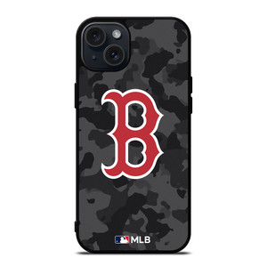 BOSTON RED SOX BASEBALL BLACK CAMO iPhone 15 Plus Case Cover BOSTON RED SOX BASEBALL BLACK CAMO iPhone 15 Plus Case Cover