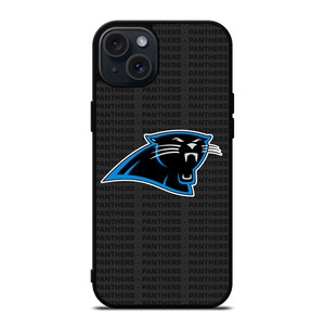 CAROLINA PANTHERS FOOTBALL TEXT iPhone 15 Plus Case Cover