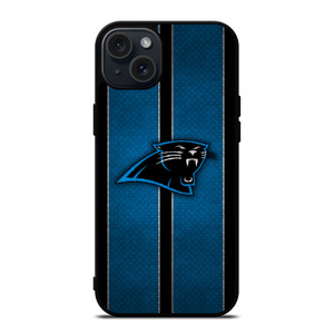 CAROLINA PANTHERS NFL METAL STRIPE iPhone 15 Plus Case Cover
