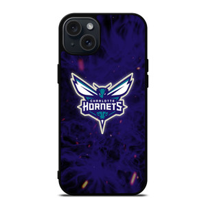 CHARLOTTE HORNETS BASKETBALL NBA FIRE iPhone 15 Plus Case Cover