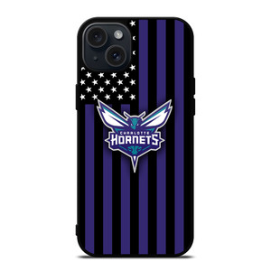 CHARLOTTE HORNETS NBA USA FLAG iPhone 15 Plus Case Cover