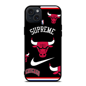 CHICAGO BULLS NBA X SUPREME NIKE iPhone 15 Plus Case Cover