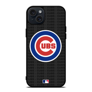 CHICAGO CUBS BASEBALL BLACK iPhone 15 Plus Case Cover