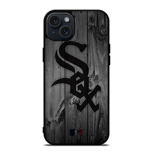 CHICAGO WHITE SOX BASEBALL MLB WOOD LOGO iPhone 15 Plus Case Cover