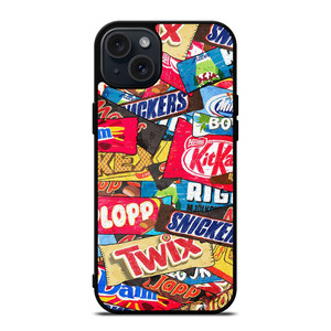 CHOCOLATE WAFER SNACK COLLAGE iPhone 15 Plus Case Cover CHOCOLATE WAFER SNACK COLLAGE iPhone 15 Plus Case Cover