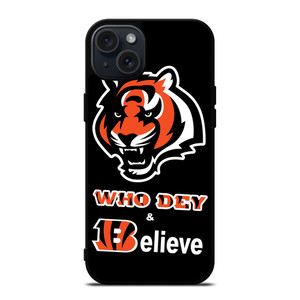 CINCINNATI BENGALS FOOTBALL WHO DEY iPhone 15 Plus Case Cover CINCINNATI BENGALS FOOTBALL WHO DEY iPhone 15 Plus Case Cover