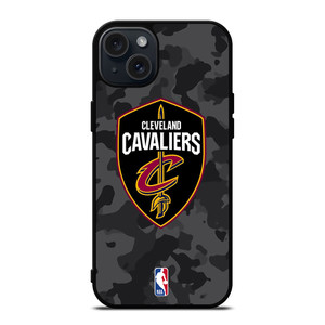 CLEVELAND CAVALIERS BLACK CAMO iPhone 15 Plus Case Cover