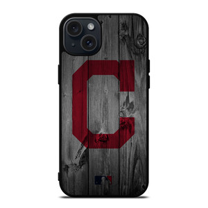 CLEVELAND GUARDIANS BASEBALL MLB WOOD LOGO iPhone 15 Plus Case Cover