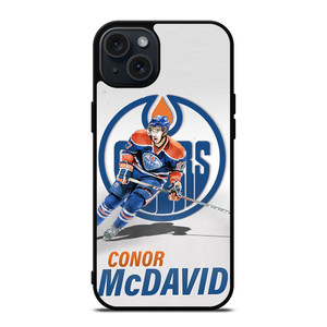 CONNOR MCDAVID EDMONTON OILERS iPhone 15 Plus Case Cover CONNOR MCDAVID EDMONTON OILERS iPhone 15 Plus Case Cover