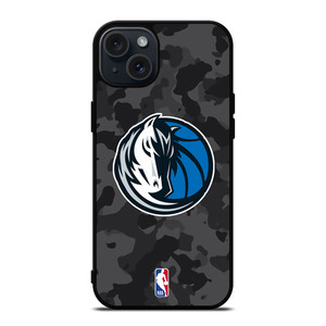 DALLAS MAVERICKS BLACK CAMO iPhone 15 Plus Case Cover