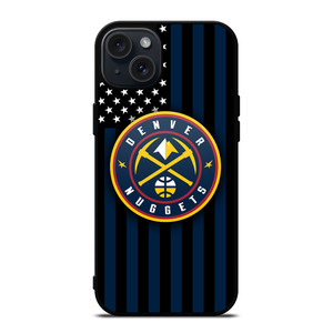 DENVER NUGGETS NBA USA FLAG iPhone 15 Plus Case Cover