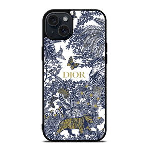 DIOR FLORAL BLUE iPhone 15 Plus Case Cover