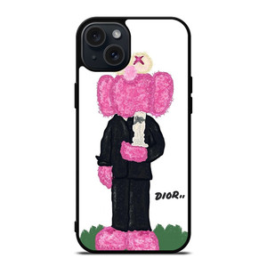 DIOR X KAWS CUTE iPhone 15 Plus Case Cover DIOR X KAWS CUTE iPhone 15 Plus Case Cover