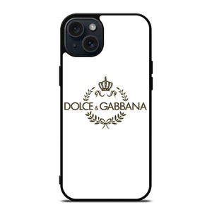 DOLCE AND GABBANA WHITE LOGO iPhone 15 Plus Case Cover DOLCE AND GABBANA WHITE LOGO iPhone 15 Plus Case Cover