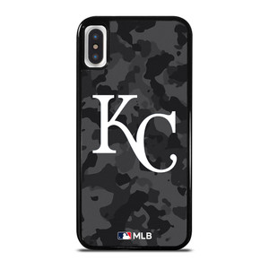 KANSAS CITY ROYALS BASEBALL BLACK CAMO iPhone X / XS Case Cover