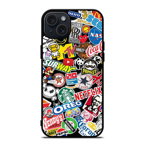 FAMOUS BRAND LOGO MIX iPhone 15 Plus Case Cover FAMOUS BRAND LOGO MIX iPhone 15 Plus Case Cover