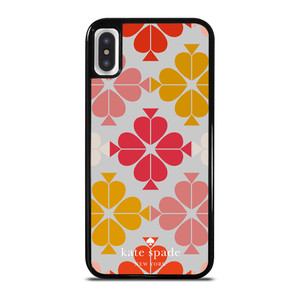 KATE SPADE JACQUARD PINK YELLOW iPhone X / XS Case Cover KATE SPADE JACQUARD PINK YELLOW iPhone X / XS Case Cover