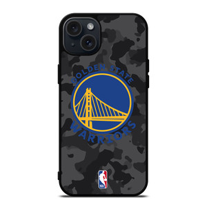GOLDEN STATE WARRIORS BLACK CAMO iPhone 15 Plus Case Cover