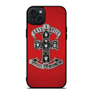 GUNS N ROSES ROCK BAND RED iPhone 15 Plus Case Cover