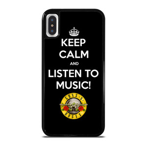 KEEP CALM AND LISTEN GUNS N ROSES iPhone X / XS Case Cover KEEP CALM AND LISTEN GUNS N ROSES iPhone X / XS Case Cover