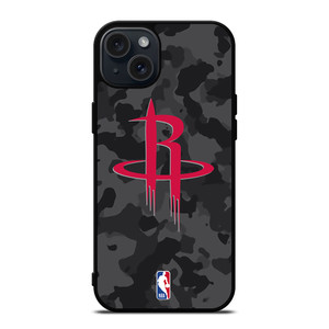 HOUSTON ROCKETS BLACK CAMO iPhone 15 Plus Case Cover