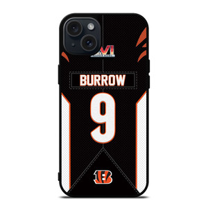 JOE BURROW CINCINNATI BENGALS NFL SUPER BOWL LVI iPhone 15 Plus Case Cover JOE BURROW CINCINNATI BENGALS NFL SUPER BOWL LVI iPhone 15 Plus Case Cover