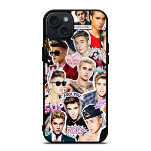 JUSTIN BIEBER COLLAGE iPhone 15 Plus Case Cover