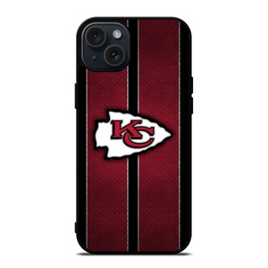 KANSAS CITY CHIEFS NFL METAL STRIPE iPhone 15 Plus Case Cover