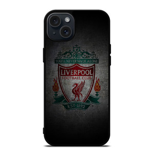 LIVERPOOL YOU'LL NEVER WALK ALONE GRUNGE LOGO iPhone 15 Plus Case Cover LIVERPOOL YOU'LL NEVER WALK ALONE GRUNGE LOGO iPhone 15 Plus Case Cover