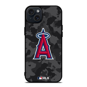 LOS ANGELES ANGELS BASEBALL BLACK CAMO iPhone 15 Plus Case Cover LOS ANGELES ANGELS BASEBALL BLACK CAMO iPhone 15 Plus Case Cover
