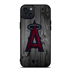 LOS ANGELES ANGELS BASEBALL MLB WOOD LOGO iPhone 15 Plus Case Cover
