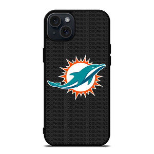 MIAMI DOLPHINS FOOTBALL TEXT iPhone 15 Plus Case Cover
