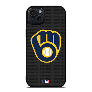 MILWAUKEE BREWERS BASEBALL BLACK iPhone 15 Plus Case Cover MILWAUKEE BREWERS BASEBALL BLACK iPhone 15 Plus Case Cover